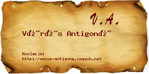 Vörös Antigoné névjegykártya